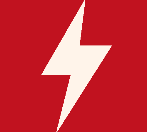Auslöser-Fragebogen Icon Roter Blitz als Icon für den Auslöser-Fragebogen bei Reizbarkeit in der Perimenopause